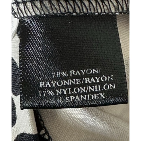 Ann Taylor Black White Leopard Print Sheath Dress Size 8 Tall 3/4 Sleeve - Picture 7 of 8